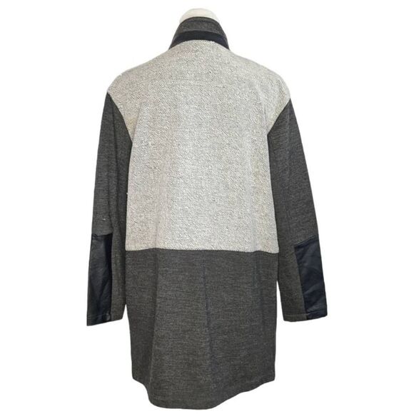 ParkHurst coat womens medium gray button down oversized business career academia - Picture 2 of 13